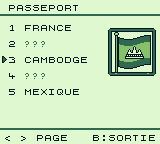 Le passeport : les pays visités et leur drapeau